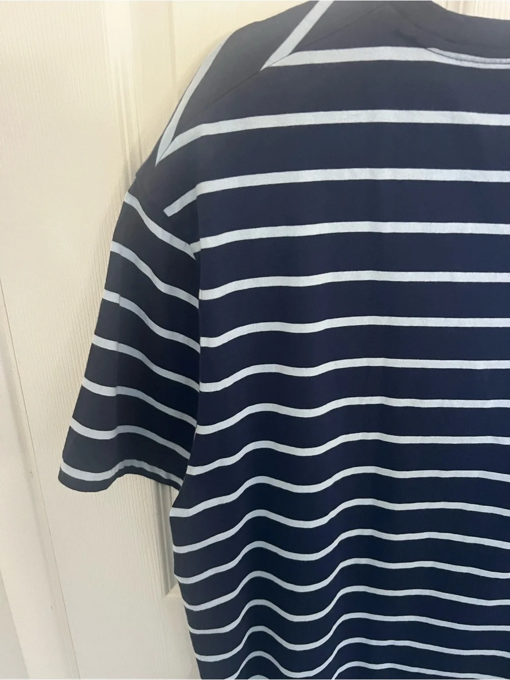 Polo by Ralph Lauren Navy & White Striped Short-Sleeve Tee with Red Pony